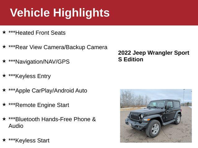 used 2022 Jeep Wrangler car, priced at $28,000