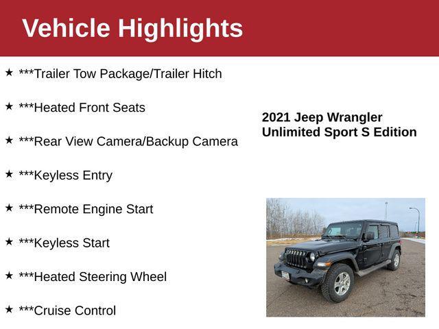 used 2021 Jeep Wrangler Unlimited car, priced at $23,500