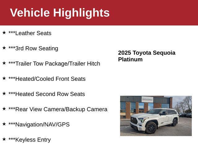 used 2025 Toyota Sequoia car, priced at $75,350