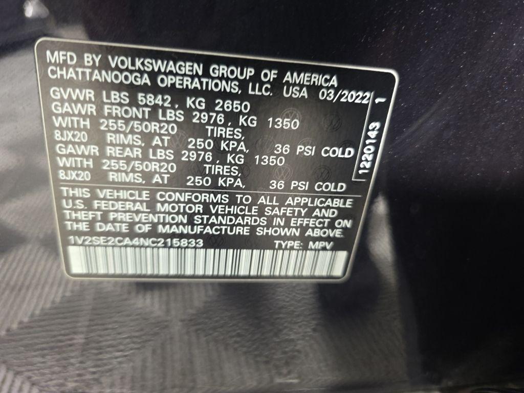 used 2022 Volkswagen Atlas Cross Sport car, priced at $25,739