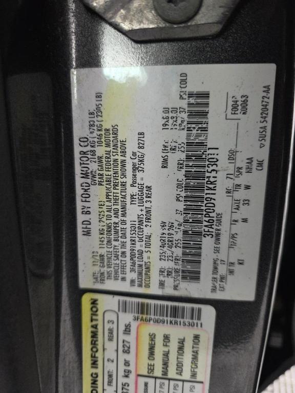 used 2019 Ford Fusion car, priced at $14,789