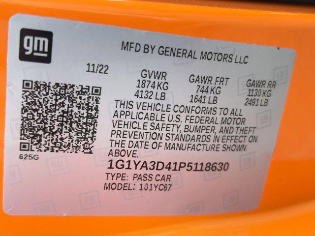 used 2023 Chevrolet Corvette car, priced at $70,886