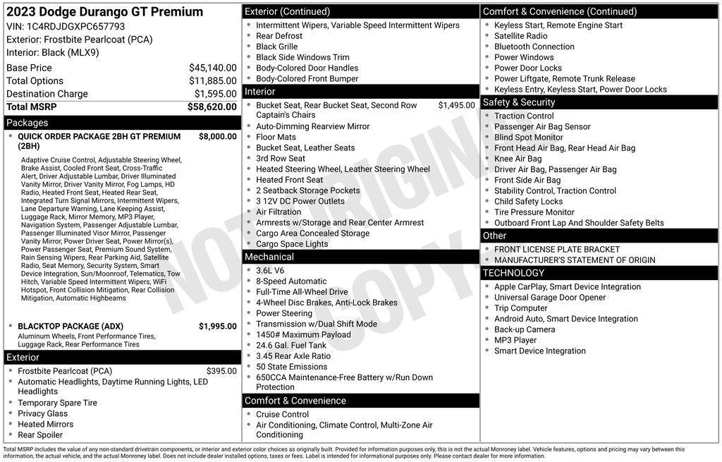 used 2023 Dodge Durango car, priced at $32,911