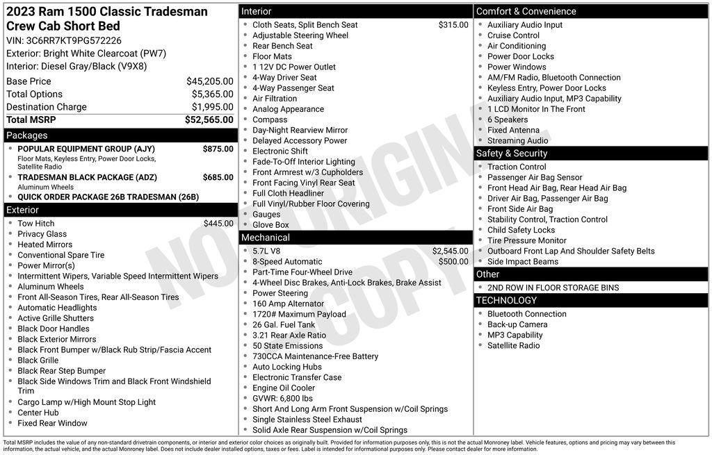used 2023 Ram 1500 Classic car, priced at $31,289