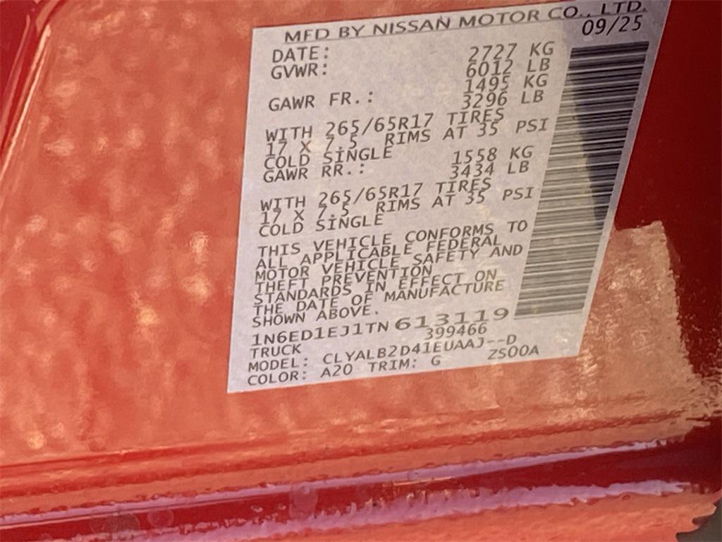 new 2026 Nissan Frontier car, priced at $35,976