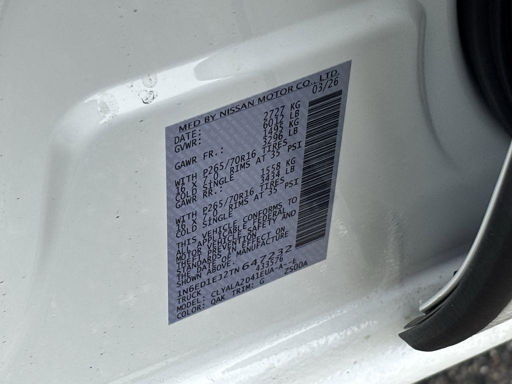 new 2026 Nissan Frontier car, priced at $32,049