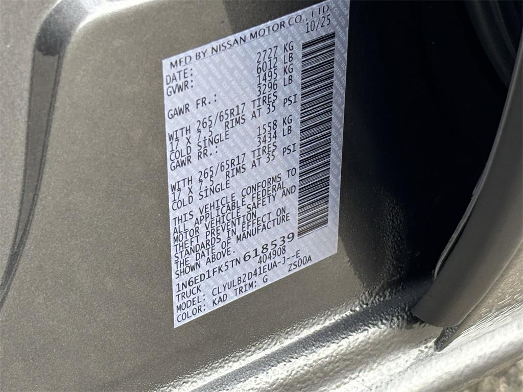 new 2026 Nissan Frontier car, priced at $39,836