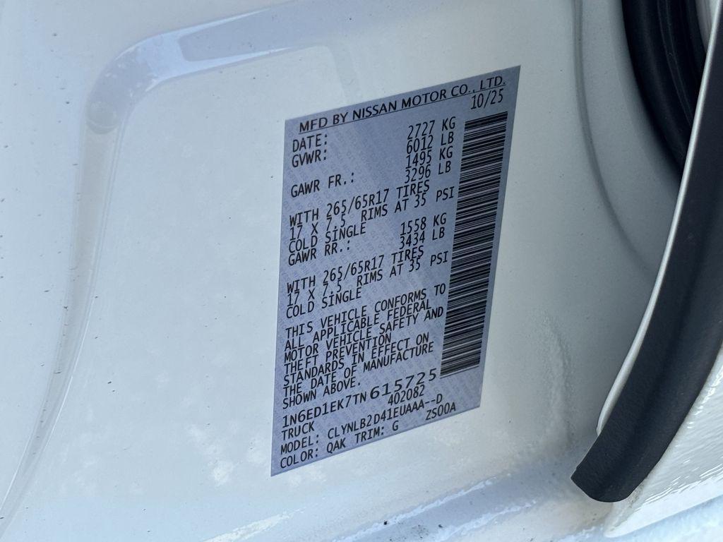 new 2026 Nissan Frontier car, priced at $37,991