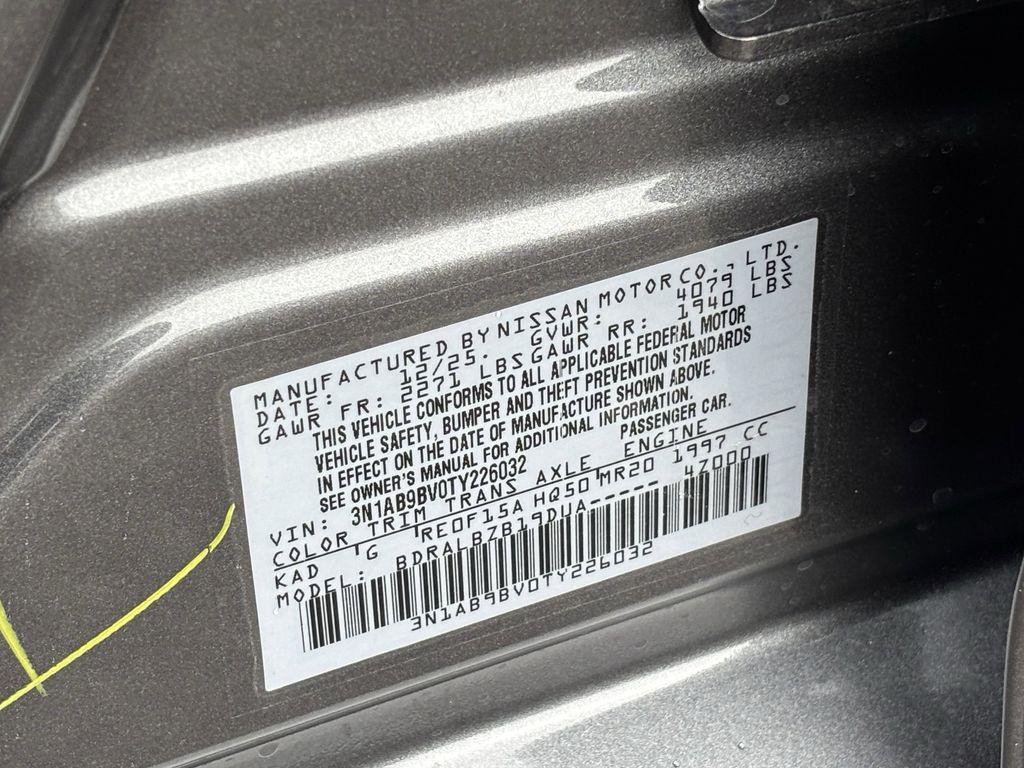 new 2026 Nissan Sentra car, priced at $22,977