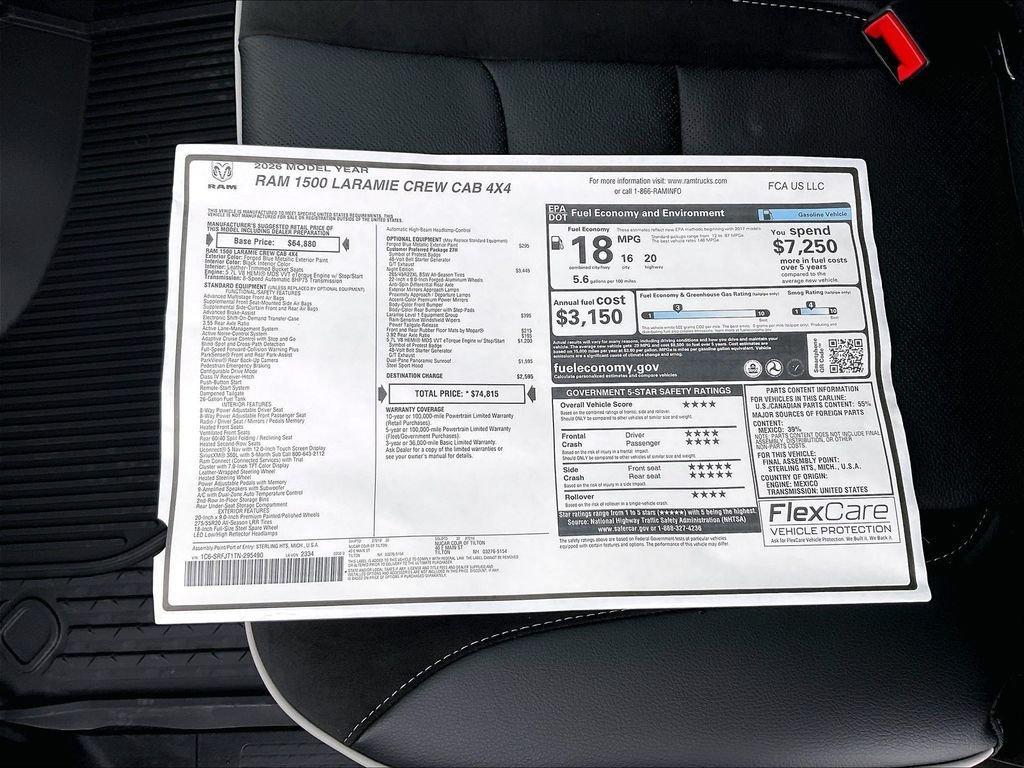 new 2026 Ram 1500 car, priced at $64,281