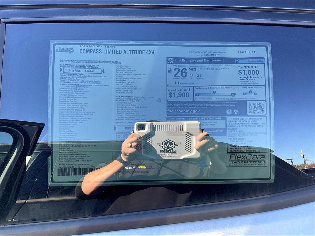 new 2026 Jeep Compass car, priced at $30,998