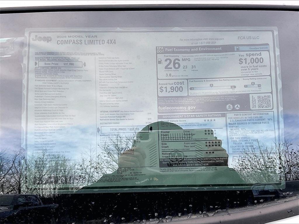 new 2026 Jeep Compass car, priced at $33,562