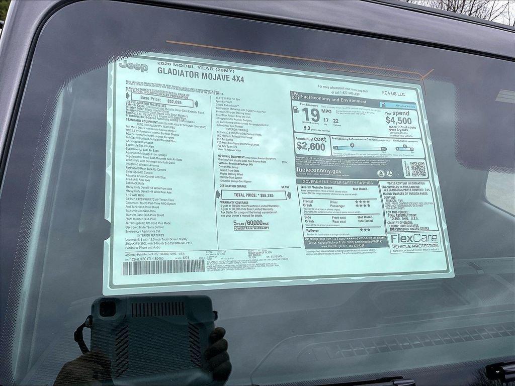 new 2026 Jeep Gladiator car, priced at $47,611