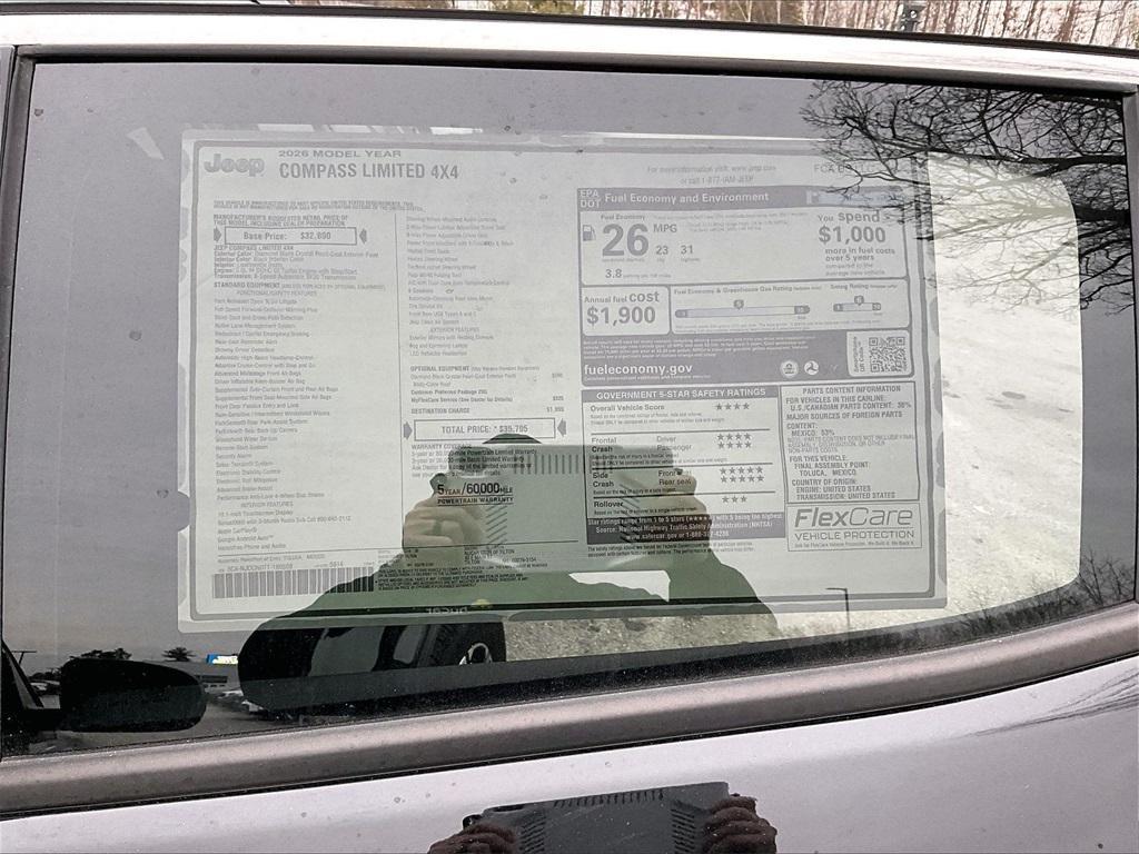 new 2026 Jeep Compass car, priced at $33,562