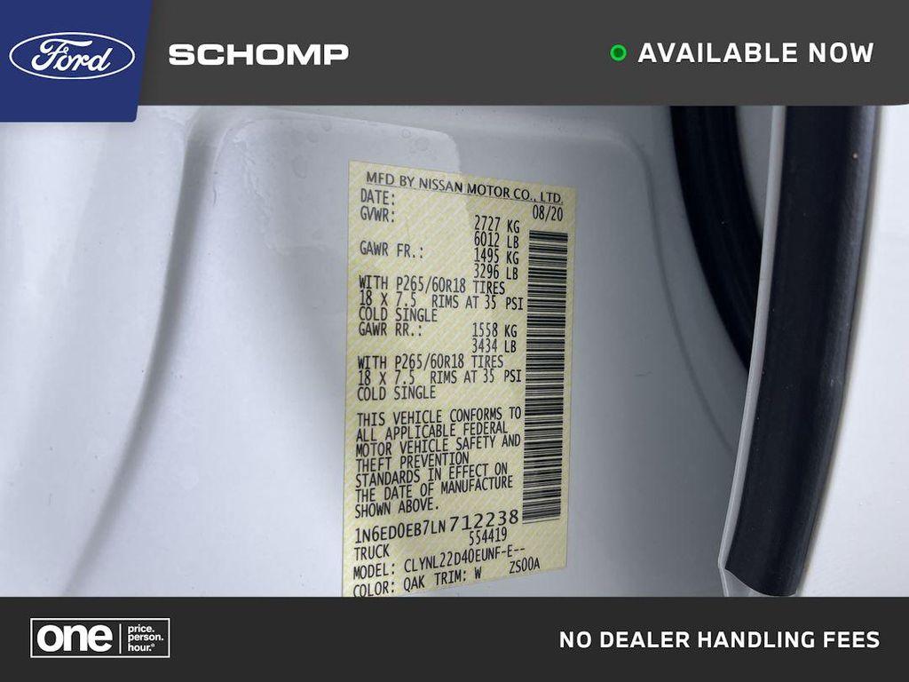 used 2020 Nissan Frontier car, priced at $21,927