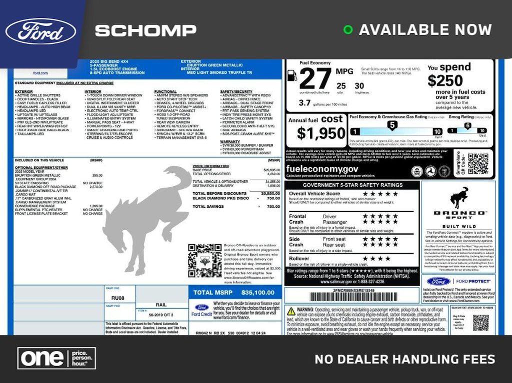 used 2025 Ford Bronco Sport car, priced at $27,971