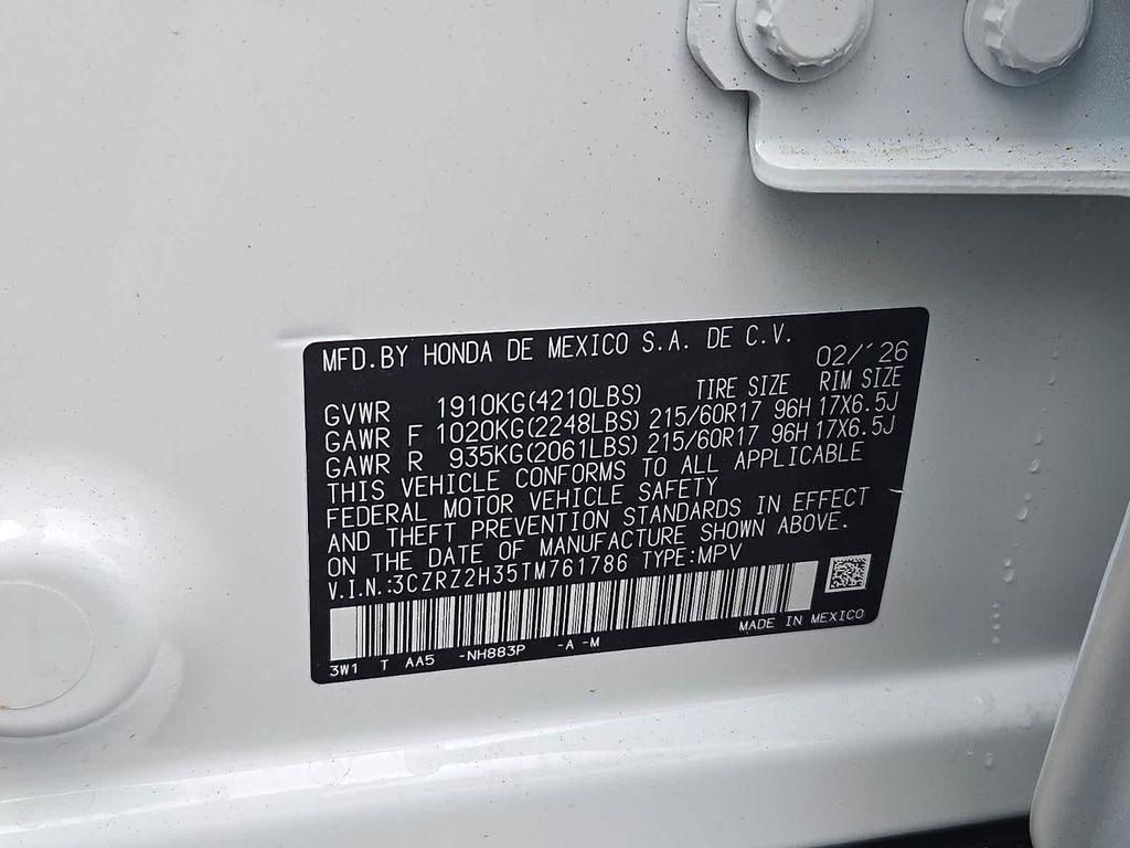 new 2026 Honda HR-V car, priced at $29,905