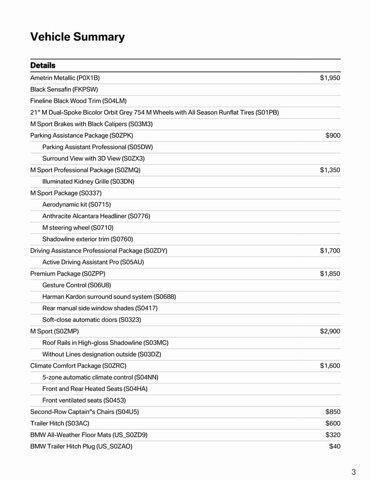 used 2023 BMW X7 car, priced at $57,887