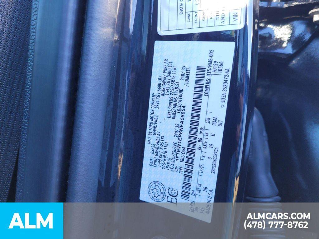 used 2022 Ford F-150 car, priced at $39,820