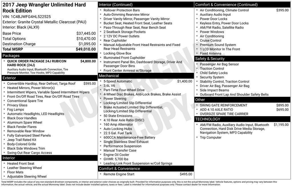 used 2017 Jeep Wrangler Unlimited car, priced at $25,379