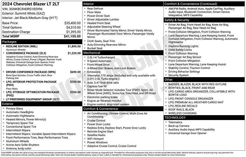 used 2024 Chevrolet Blazer car, priced at $25,950