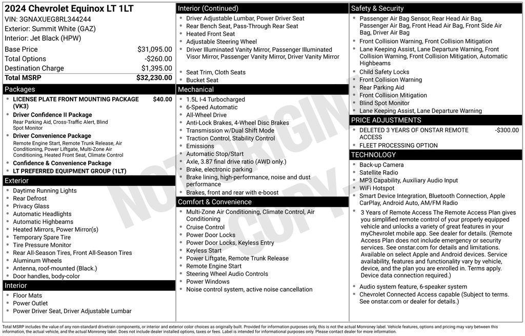 used 2024 Chevrolet Equinox car, priced at $21,700