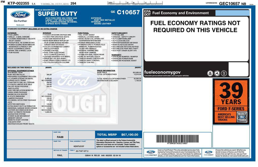 used 2016 Ford F-350 car, priced at $41,099