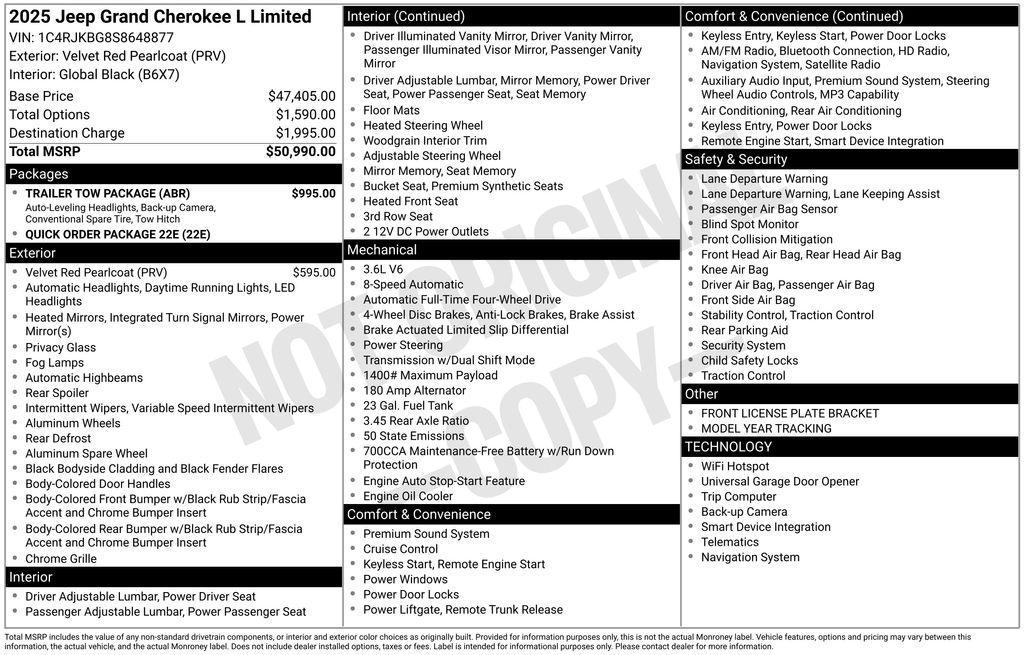 used 2025 Jeep Grand Cherokee L car, priced at $39,700