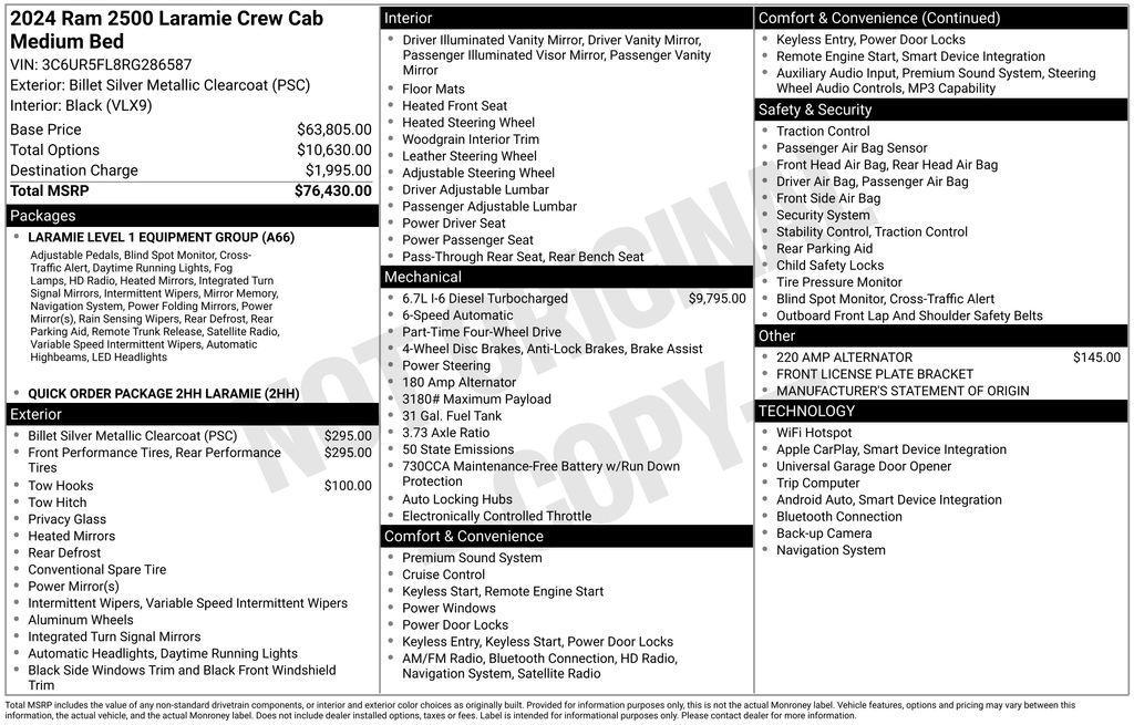 used 2024 Ram 2500 car, priced at $50,379