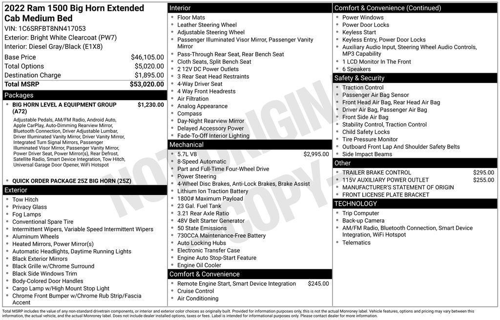 used 2022 Ram 1500 car, priced at $32,899