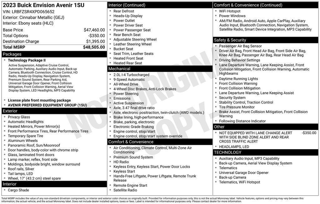 used 2023 Buick Envision car, priced at $32,499