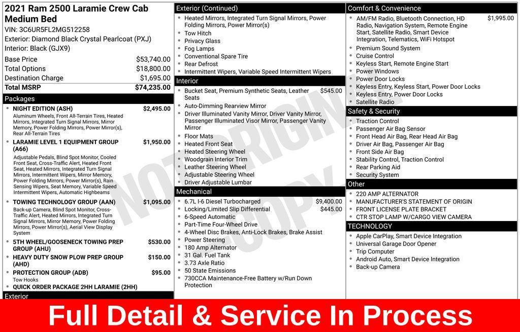 used 2021 Ram 2500 car, priced at $51,999