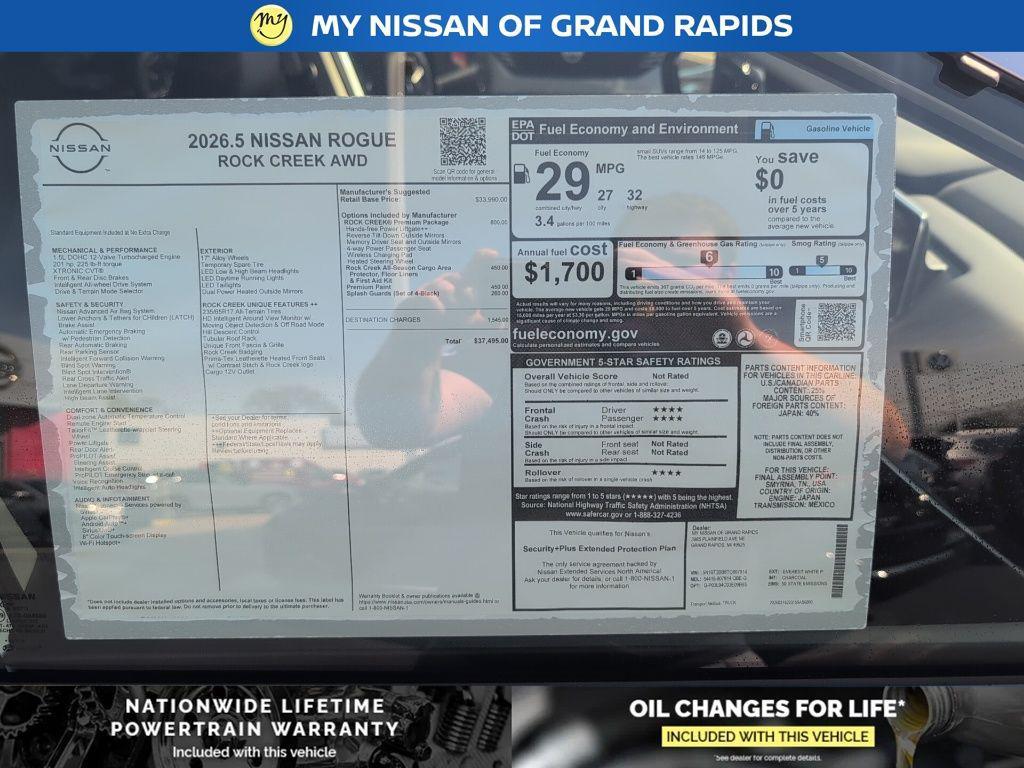 new 2026 Nissan Rogue car, priced at $32,733