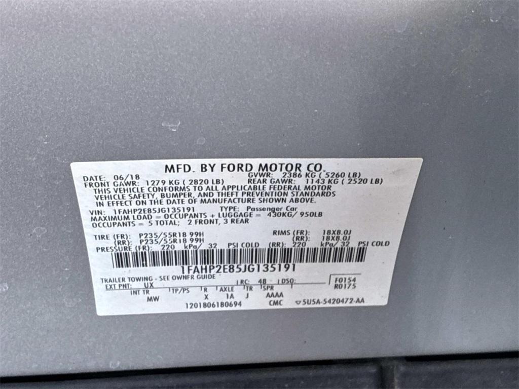 used 2018 Ford Taurus car, priced at $13,500