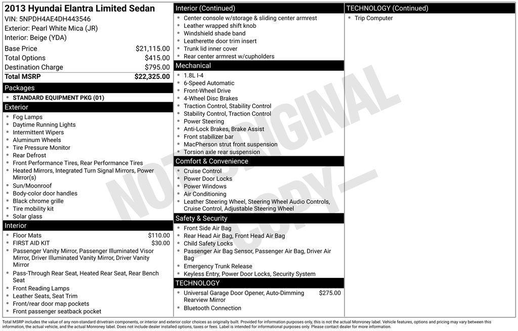 used 2013 Hyundai Elantra car, priced at $8,495