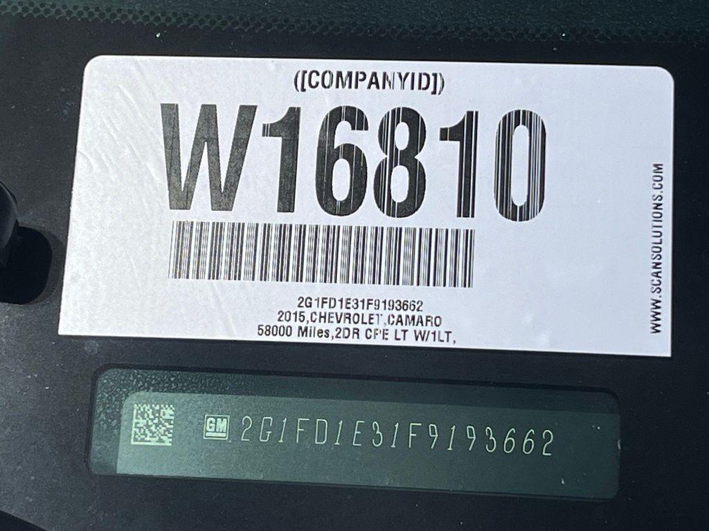 used 2015 Chevrolet Camaro car