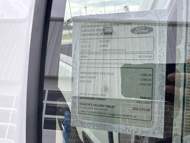 new 2026 Ford F-250 car, priced at $88,679