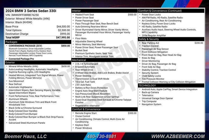 used 2024 BMW 330 car, priced at $36,998