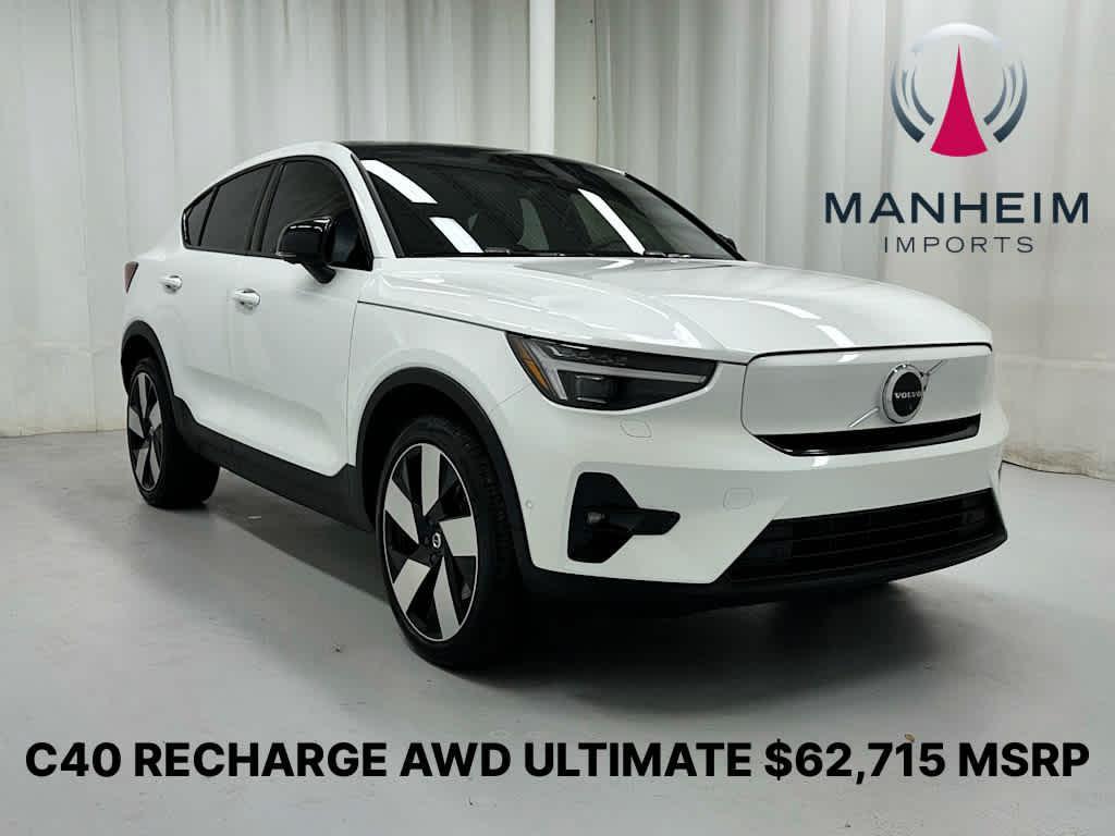 used 2023 Volvo C40 Recharge Pure Electric car, priced at $23,999
