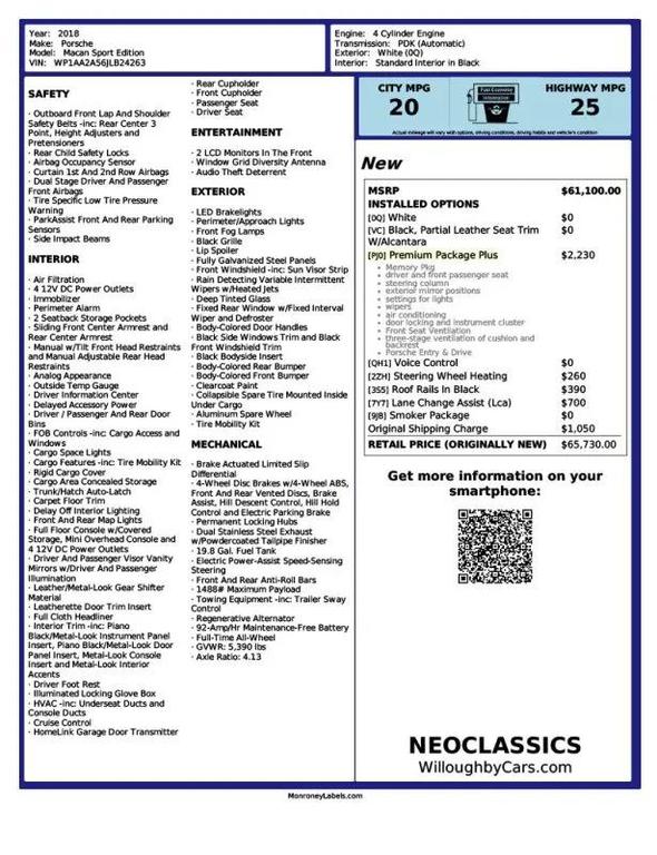 used 2018 Porsche Macan car, priced at $21,100