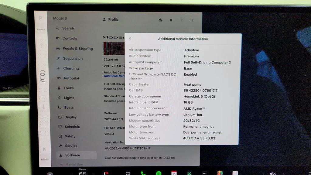used 2022 Tesla Model S car, priced at $55,995