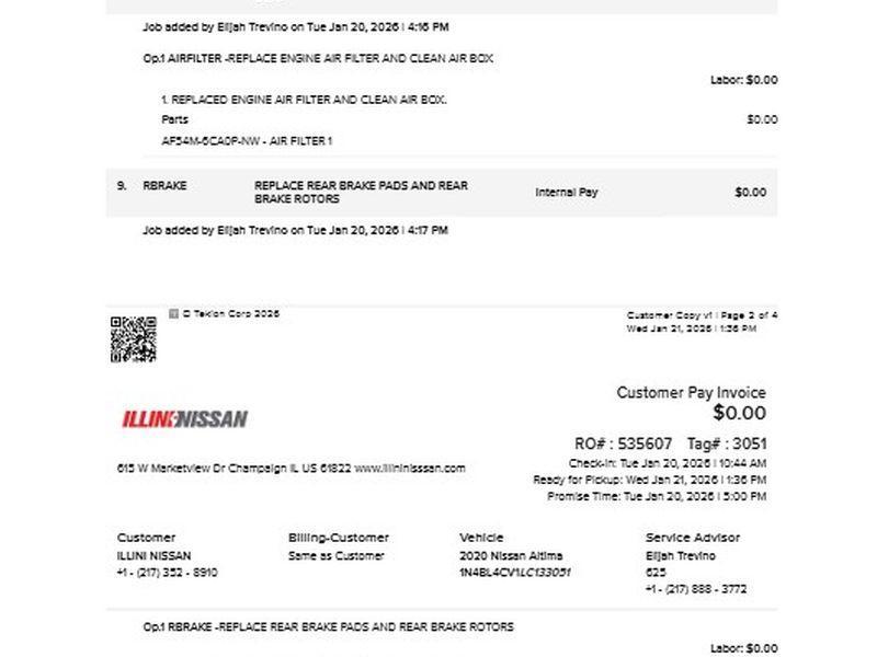 used 2020 Nissan Altima car, priced at $19,388