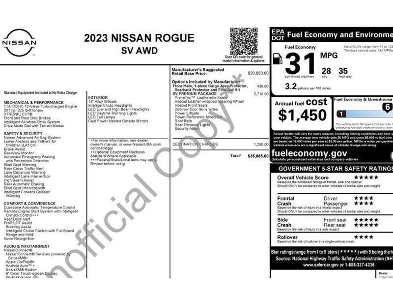 used 2023 Nissan Rogue car, priced at $24,990