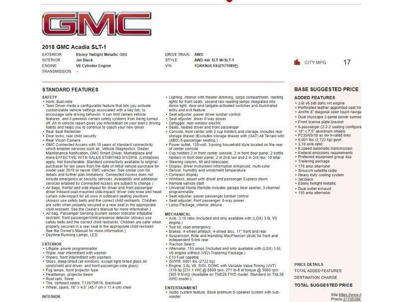 used 2018 GMC Acadia car, priced at $17,477