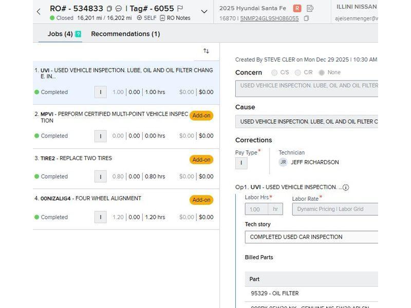 used 2025 Hyundai Santa Fe car, priced at $29,988