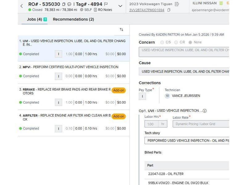 used 2023 Volkswagen Tiguan car, priced at $19,488