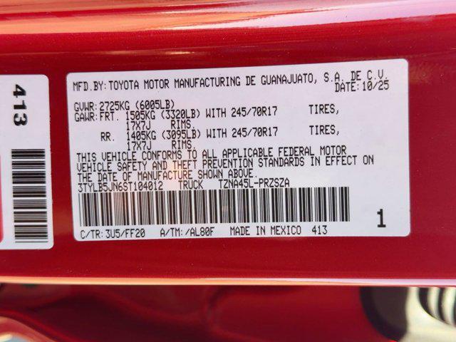 new 2025 Toyota Tacoma car, priced at $43,191