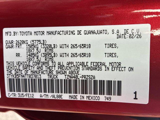 new 2026 Toyota Tacoma car, priced at $43,811