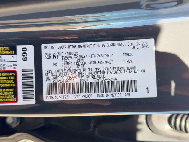 new 2025 Toyota Tacoma car, priced at $43,732