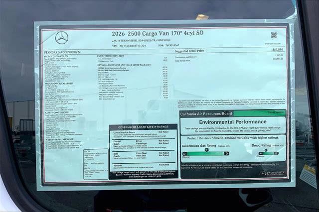 new 2026 Mercedes-Benz Sprinter 2500 car, priced at $63,947